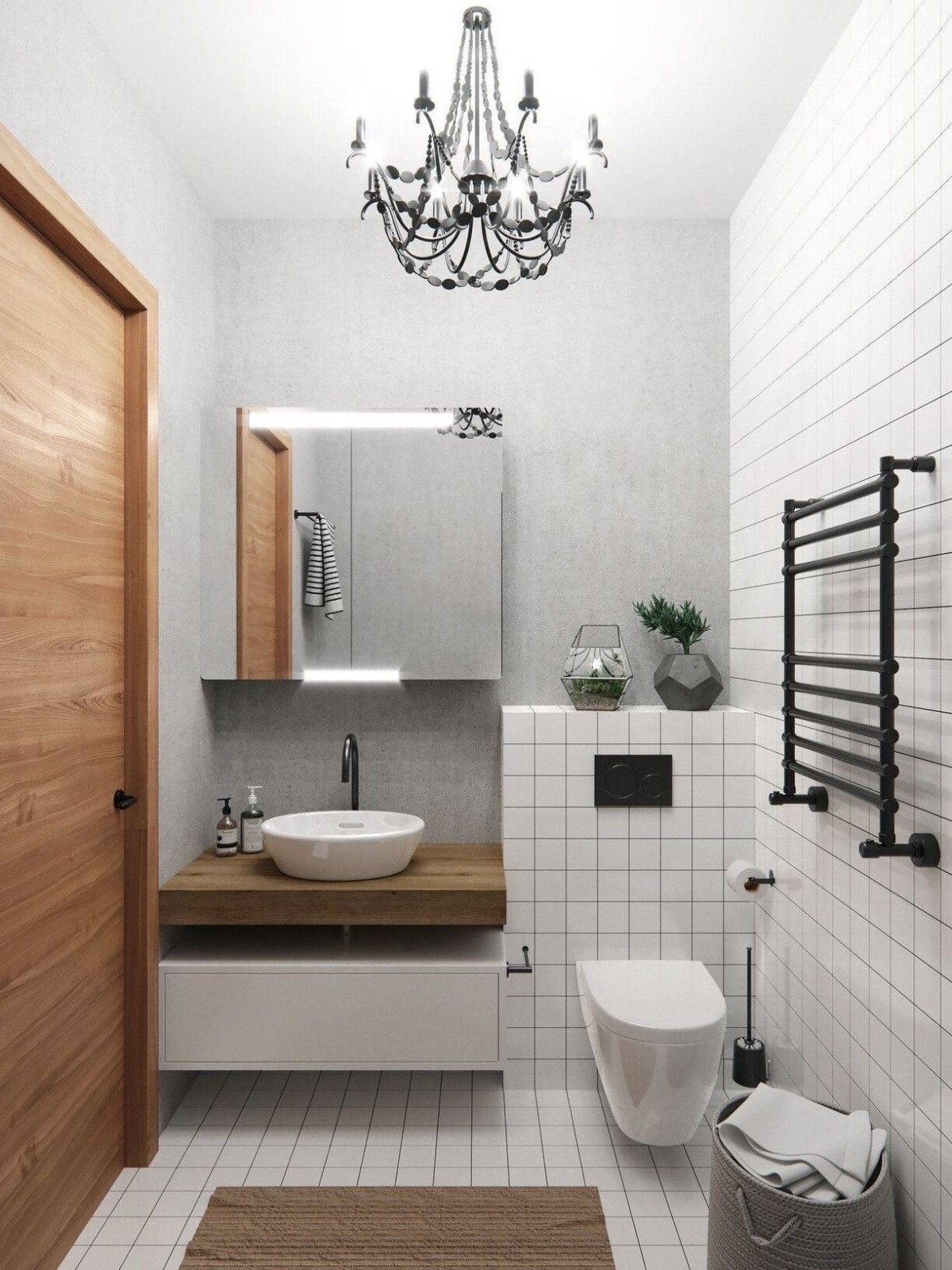 Ванная в стиле лофт 3м2