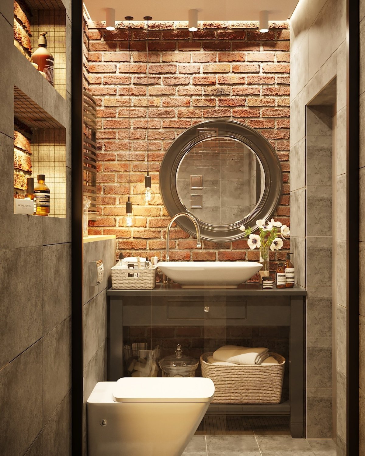 Ванна в стиле лофт 4 кв