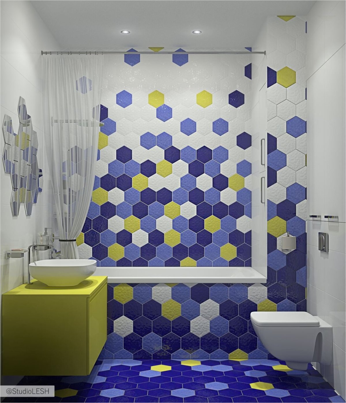 Яркая ванная комната