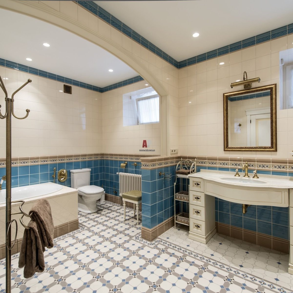 Английский стиль в ванной комнате