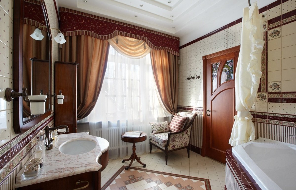 Английский стиль в интерьере ванной