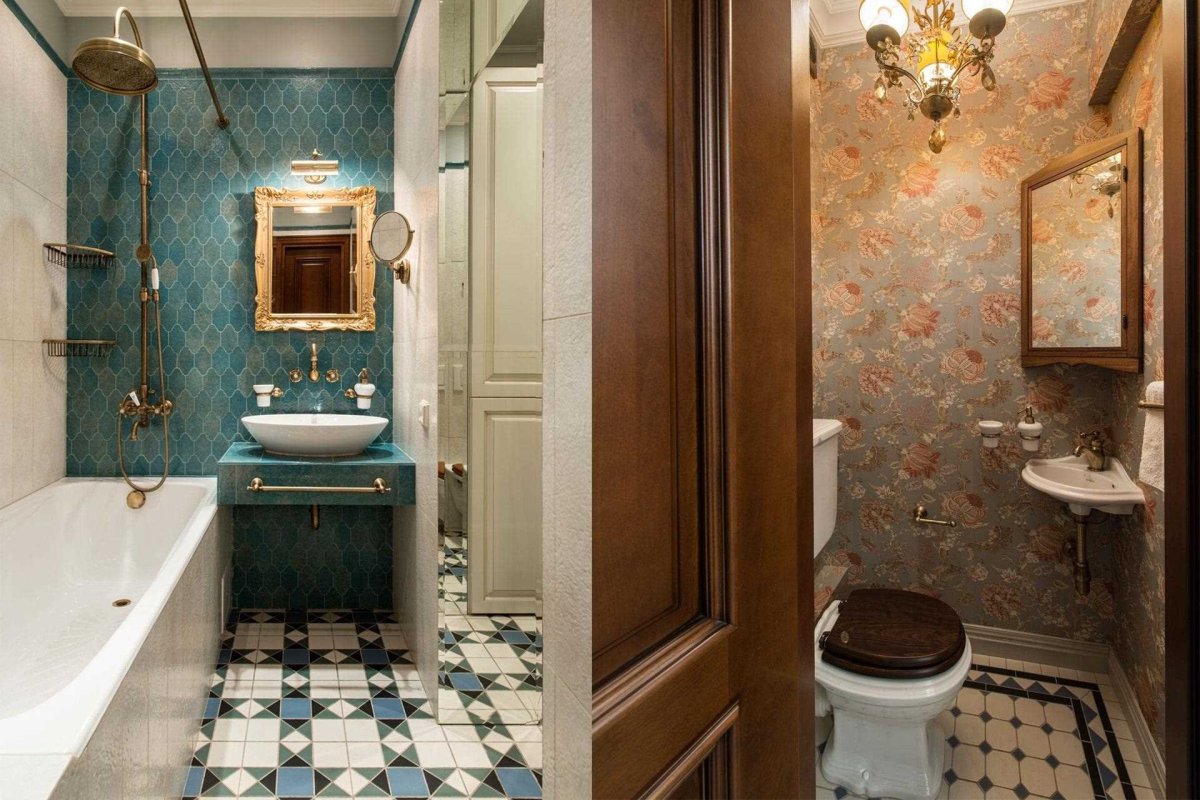 Санузел в английском стиле