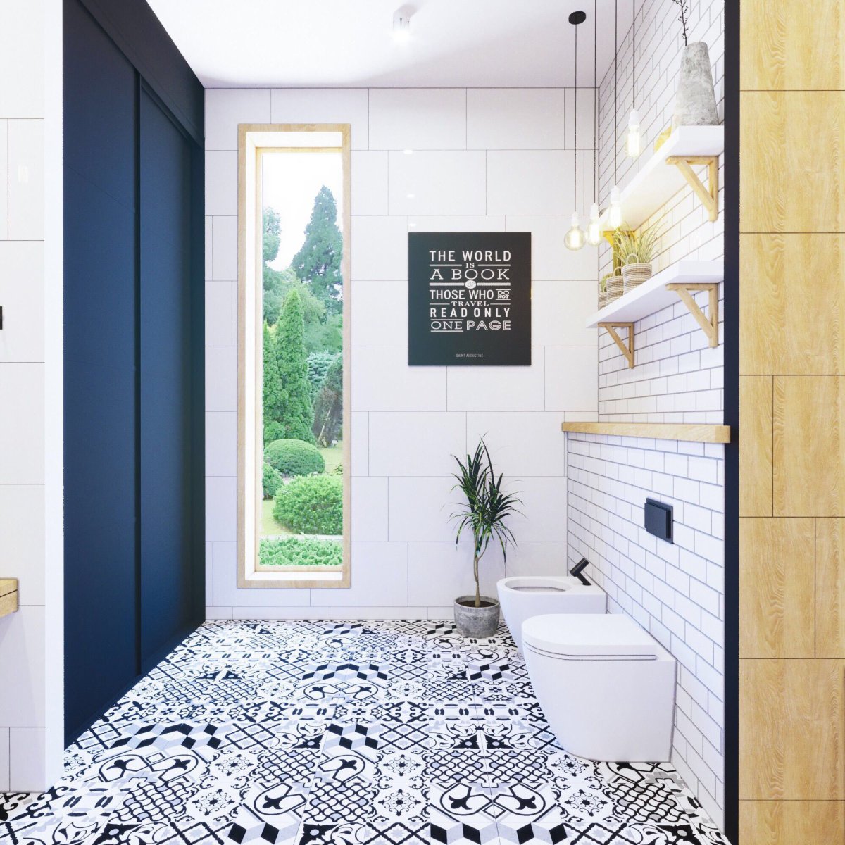 Санузел в стиле Сканди