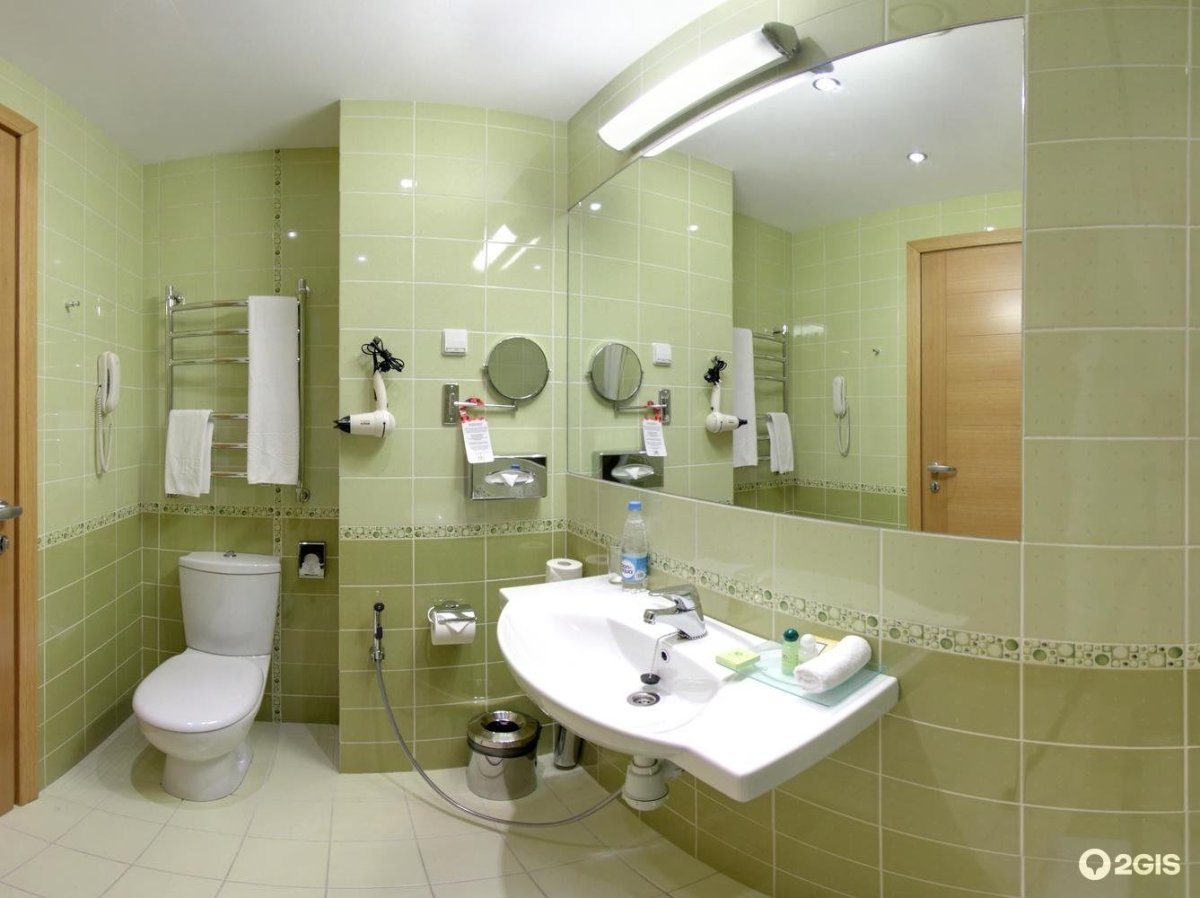 Ванная в фисташковом цвете