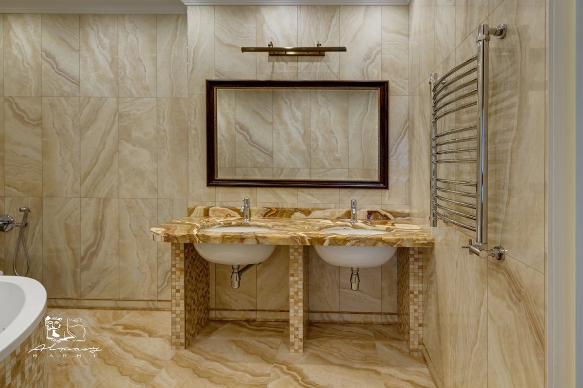 Декор под Оникс для ванной