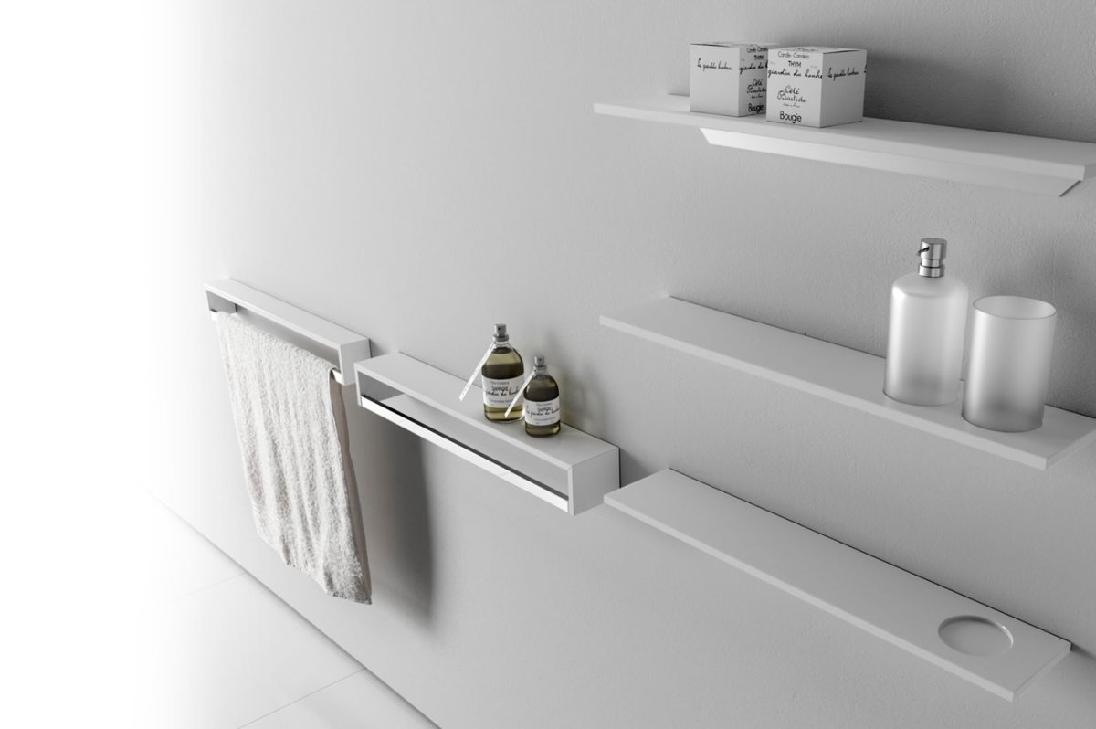 Минималистичные полочки для ванной