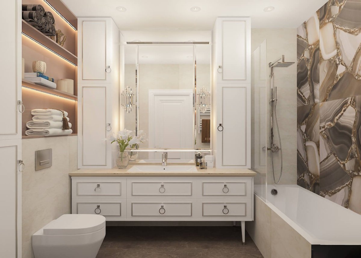 Неоклассика в интерьере ванной