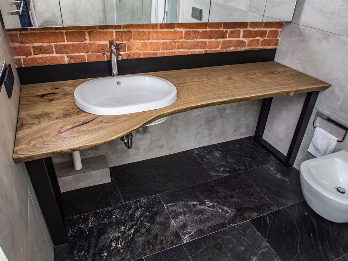 Столешница для раковины из карагача