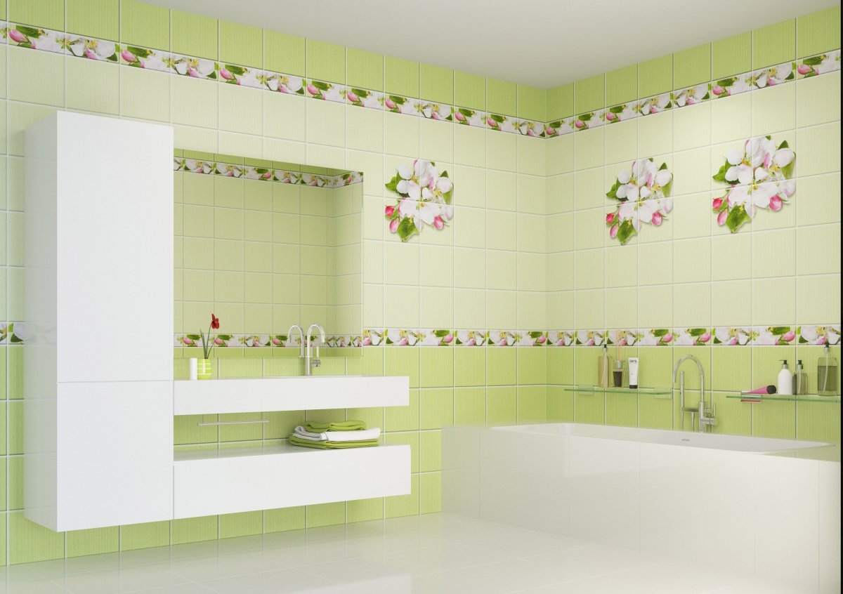 Панель ПВХ STARLINE + Яблоневый цвет зеленый