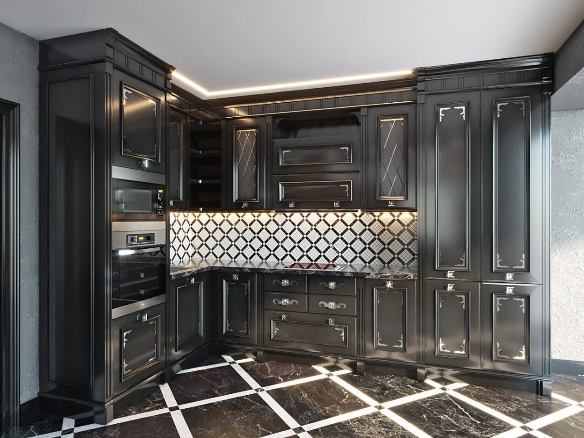 Кухня Империя атлас Люкс