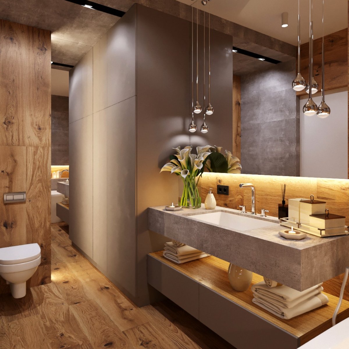 Кочники в современном дизайне ванной