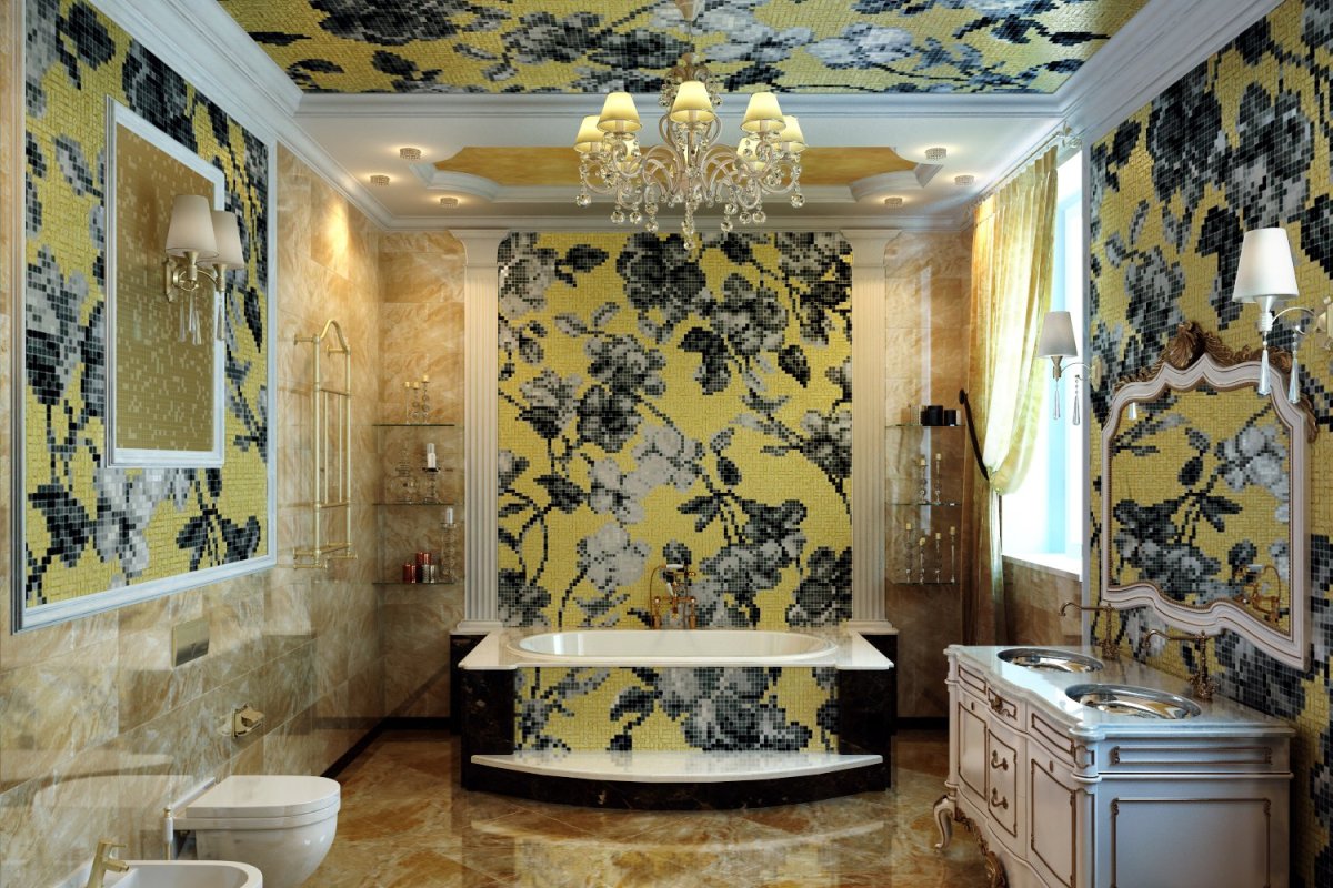 Мозайка панно в ванной