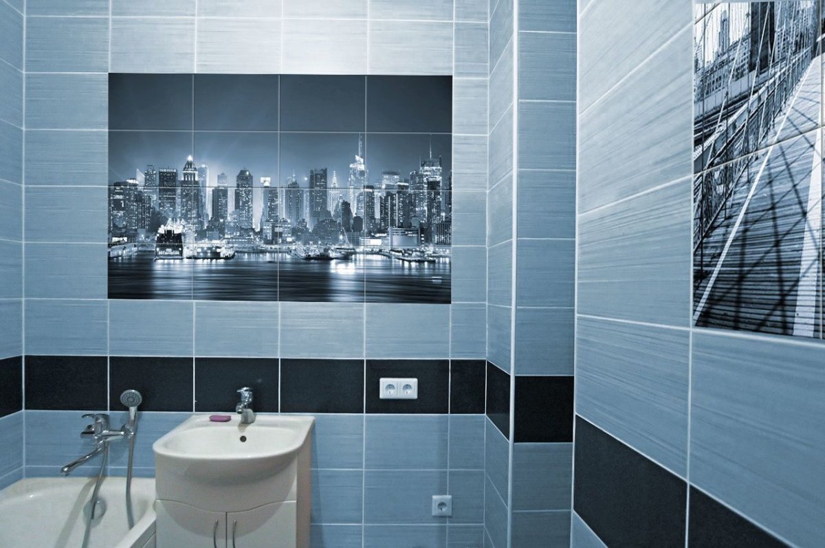 Панно из керамической плитки в ванную