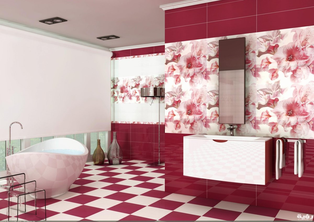 Плитка для ванной комнаты бордовая