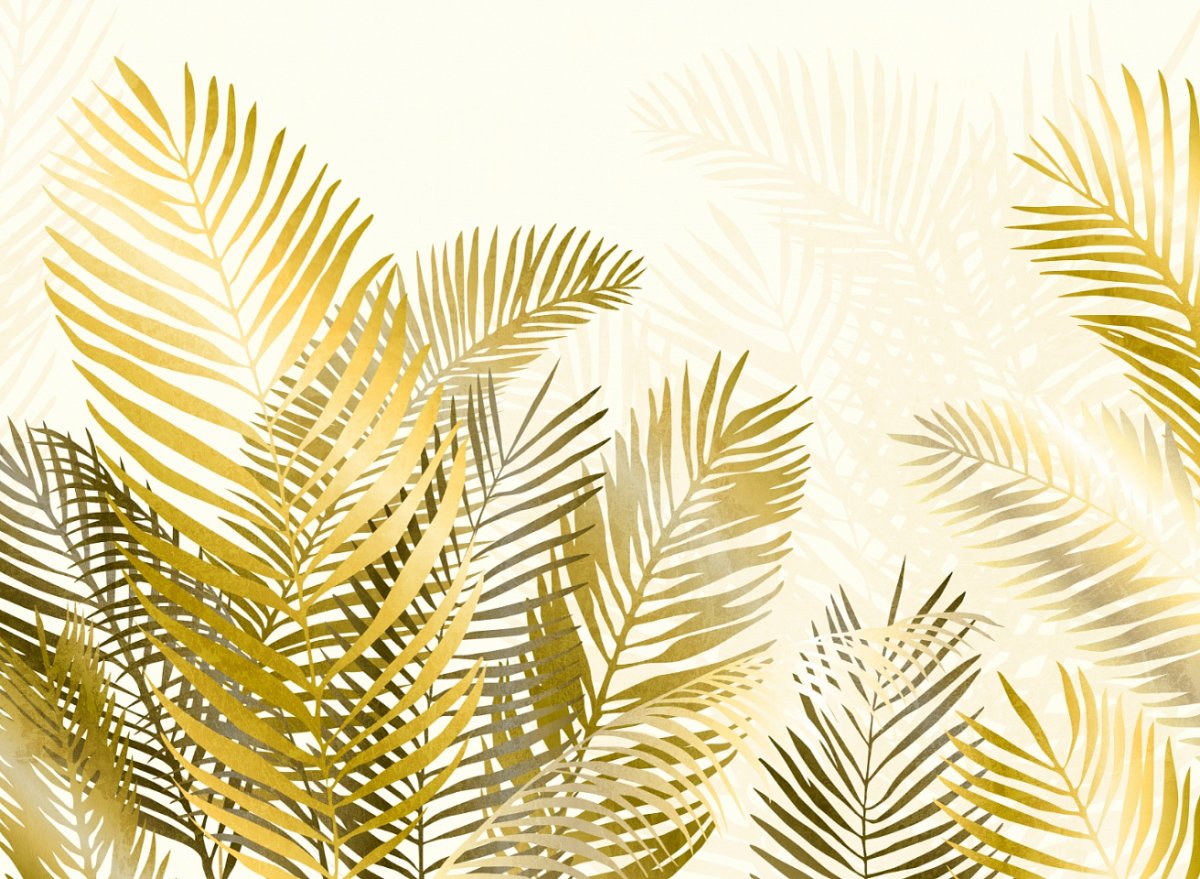 Бежевый фон с пальмовыми ветками