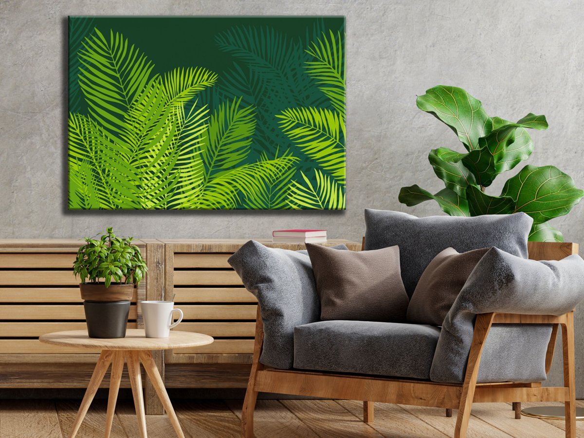 Листья в интерьере