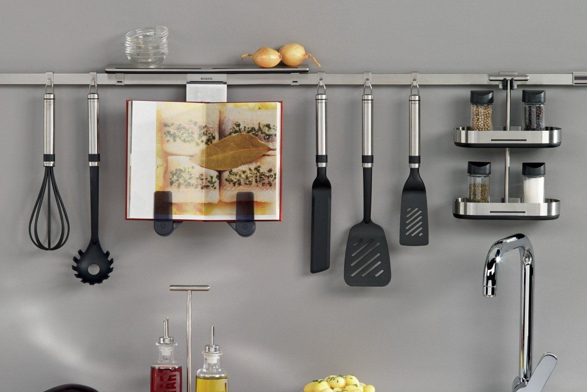 Рейлинговая система для кухни - стойка, я, 65 см, цвет черный 5202427