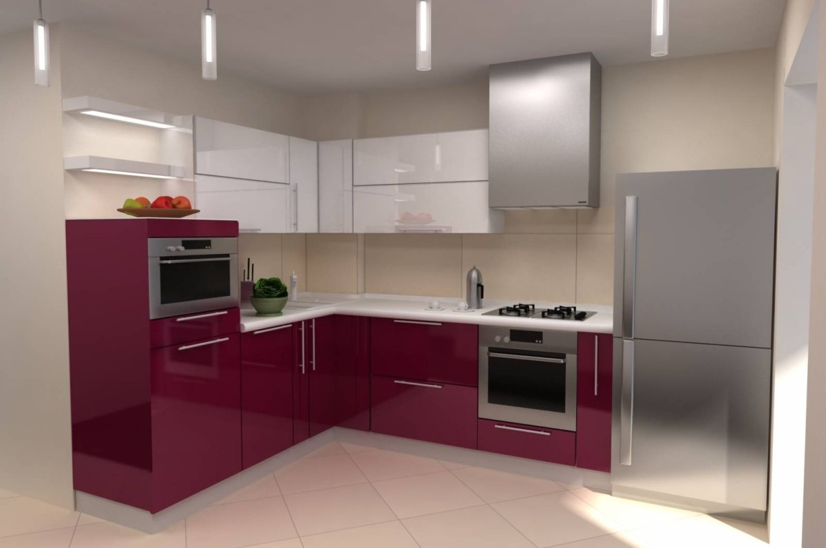 Встроенная кухня угловая