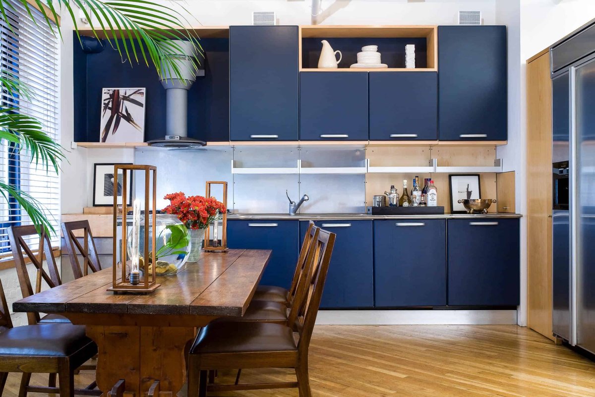 Синие кухни