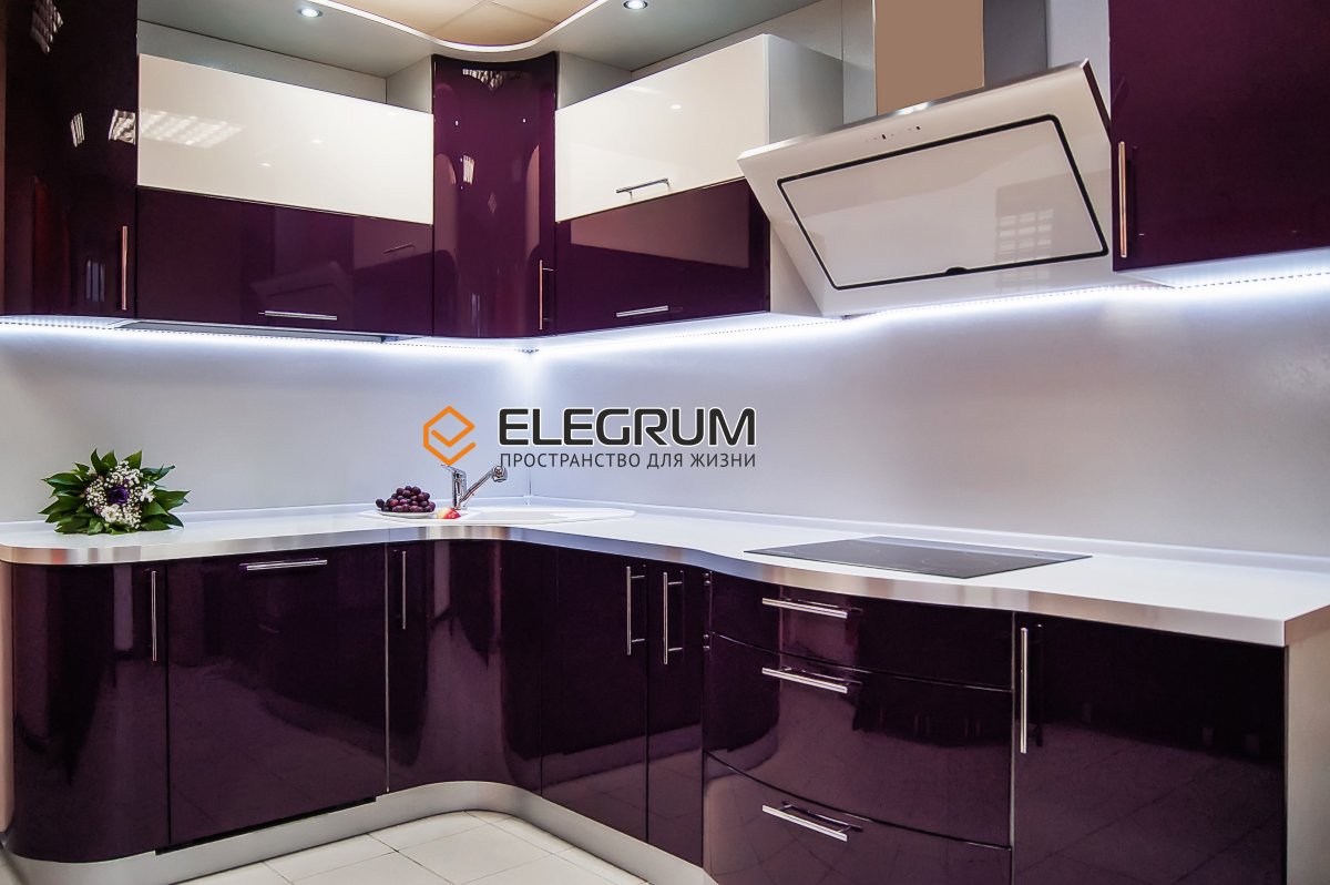 Кухни из крашенного МДФ