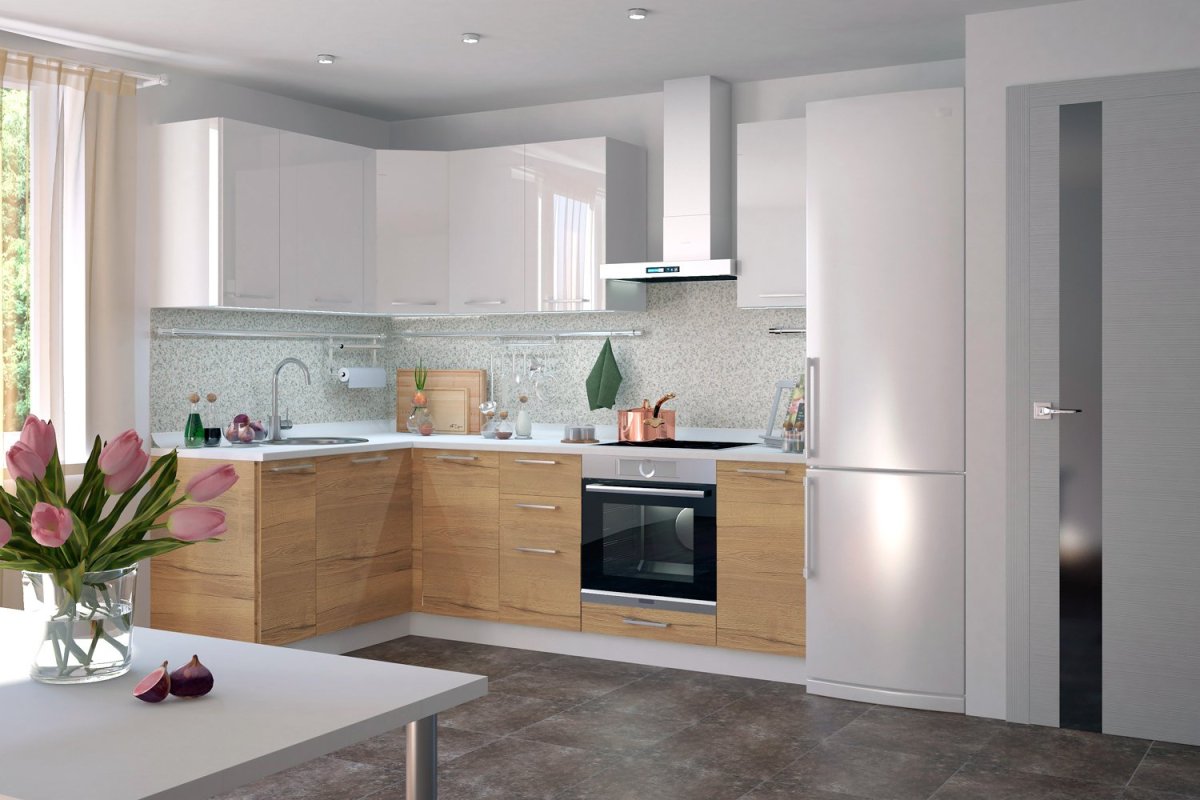 Кухня Амика хофф дуб Галифакс