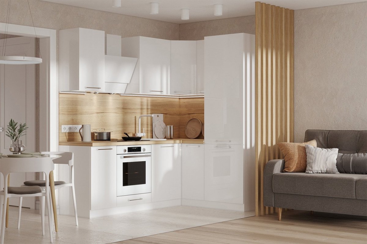 Амика белый модульный кухонный гарнитур