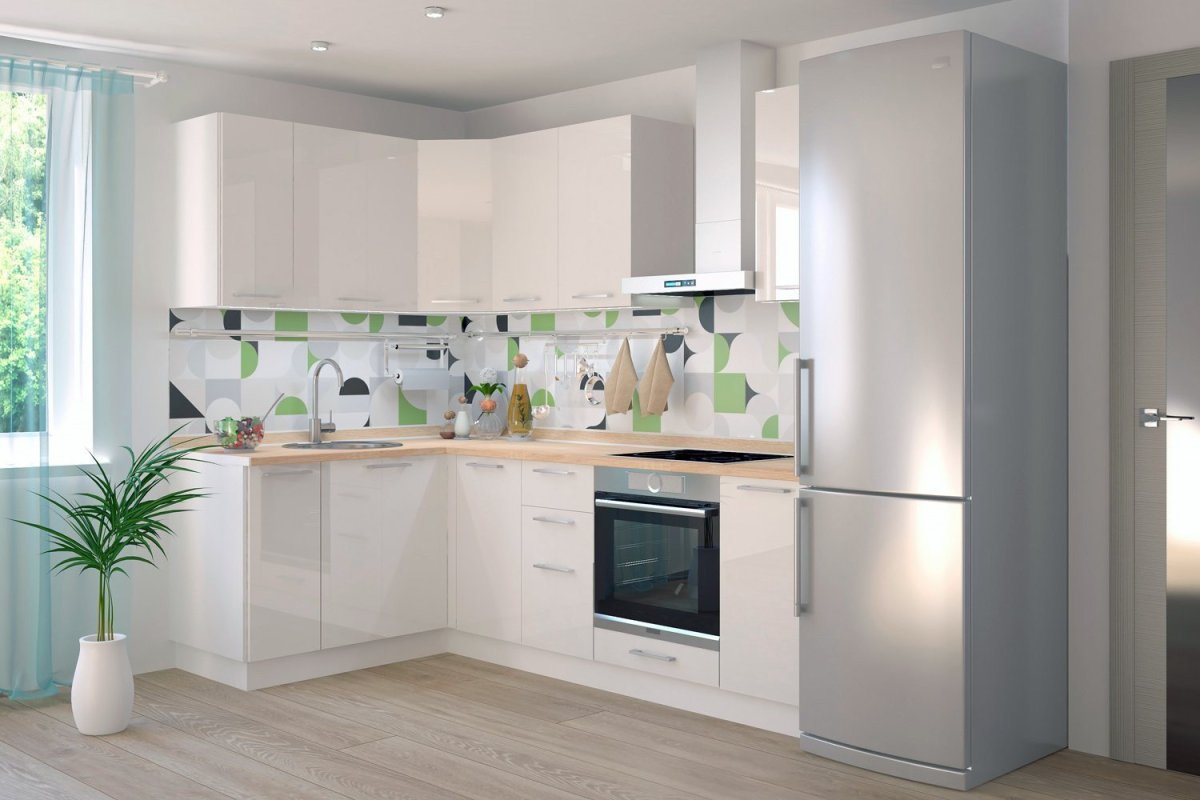 Амика белый модульный кухонный гарнитур