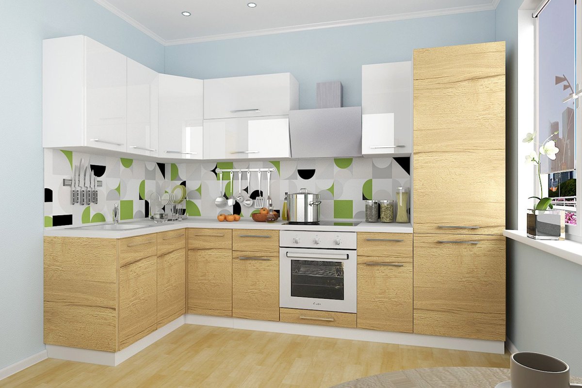 Кухня Амика хофф дуб Галифакс