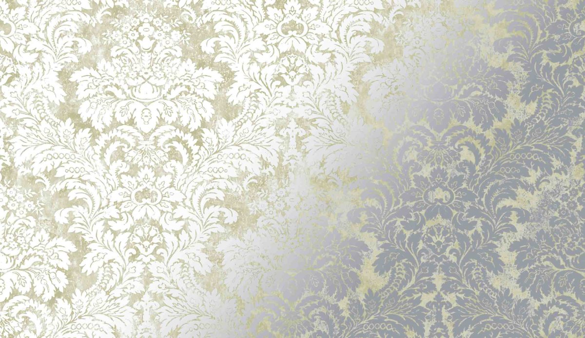 Обои флизелиновые Дамаск зеленые