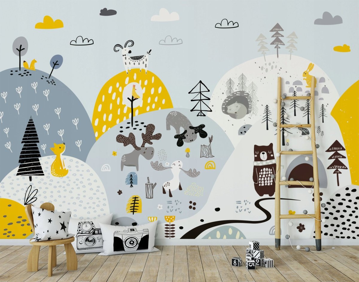 Скандинавские обои для стен