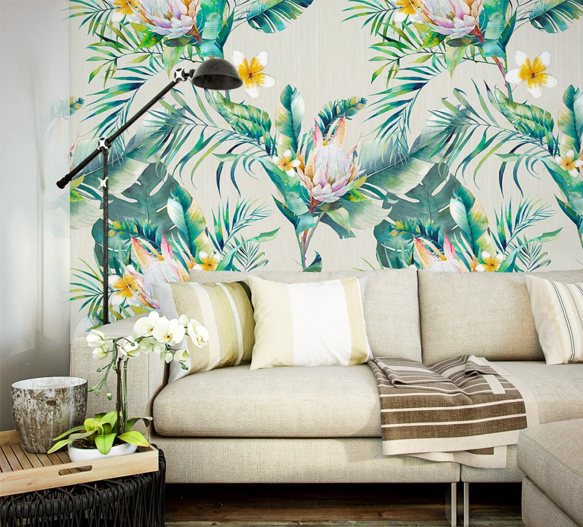 Растительный принт в интерьере