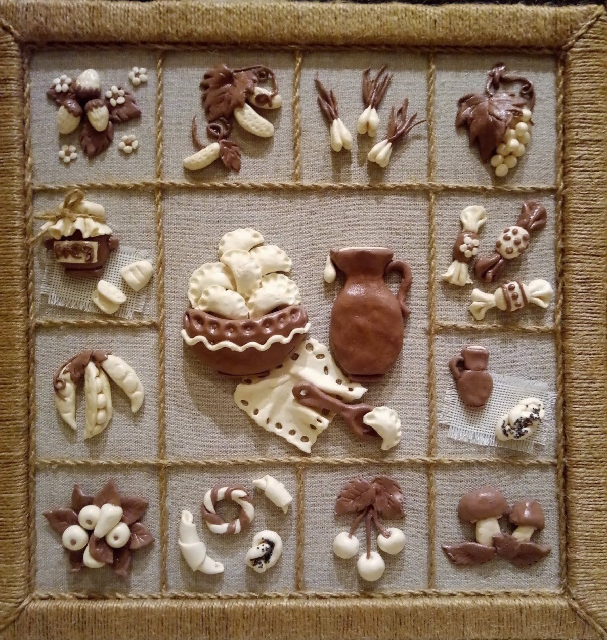 Соленое тесто панно для кухни