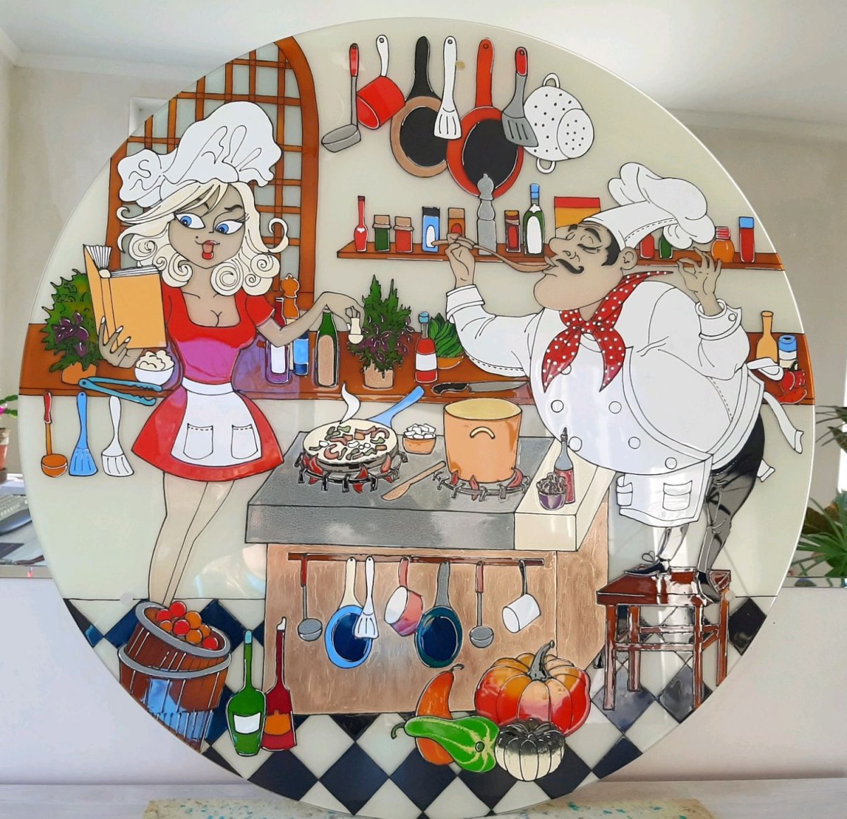 Панно с посудой