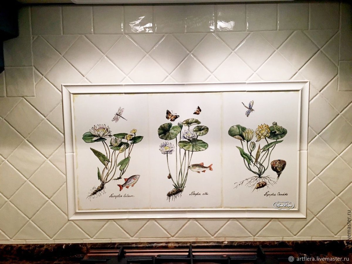 Флёра Даминова роспись керамической плитки