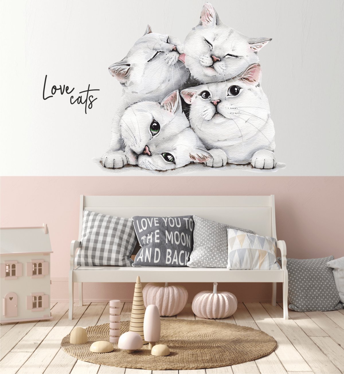 Кот наклейка на стену