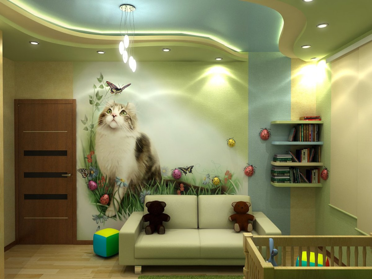 Натяжной потолок в детскую