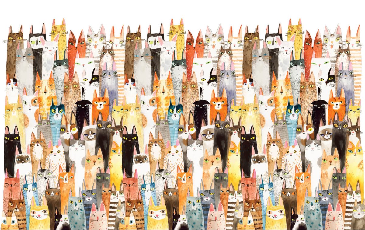 Обои с котами на стену