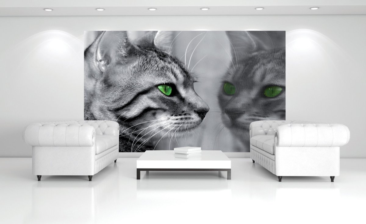 Фреска на стену кошка