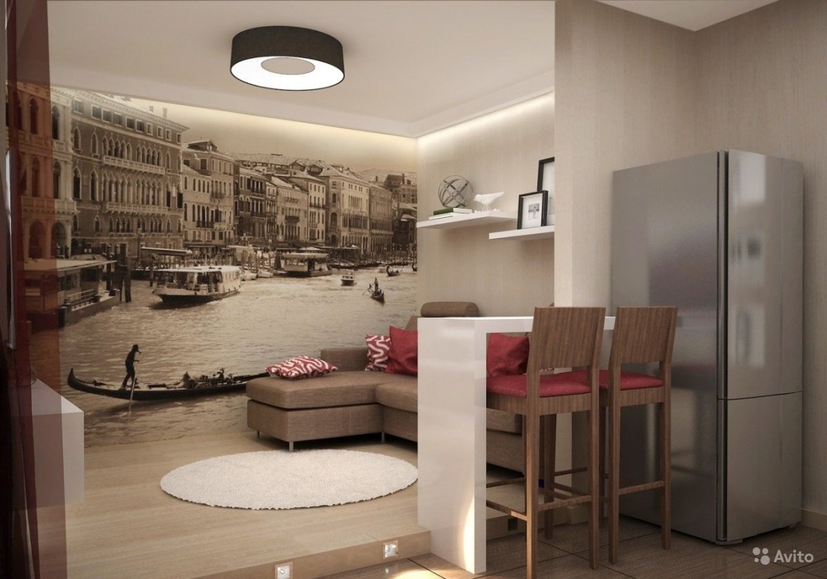 Фрески в интерьере гостиной