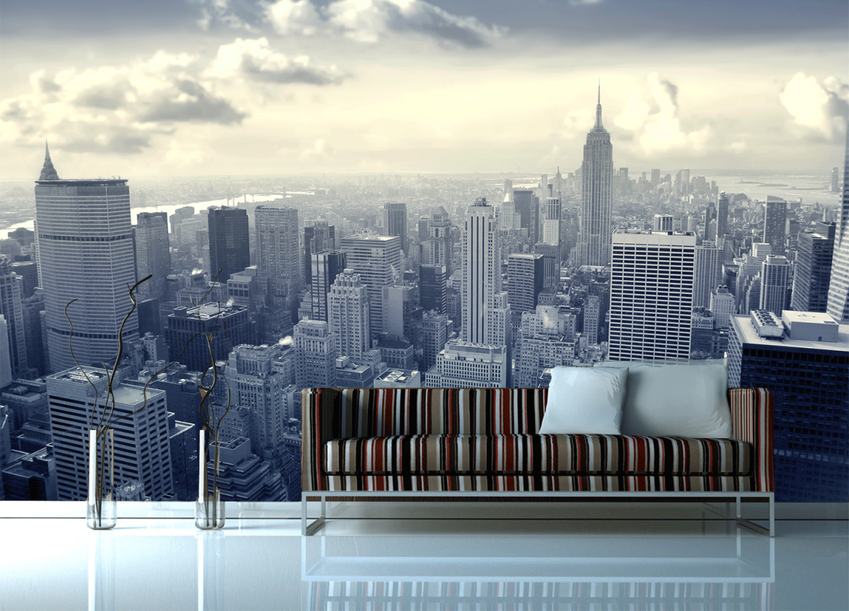 Красивый вид с балкона на город