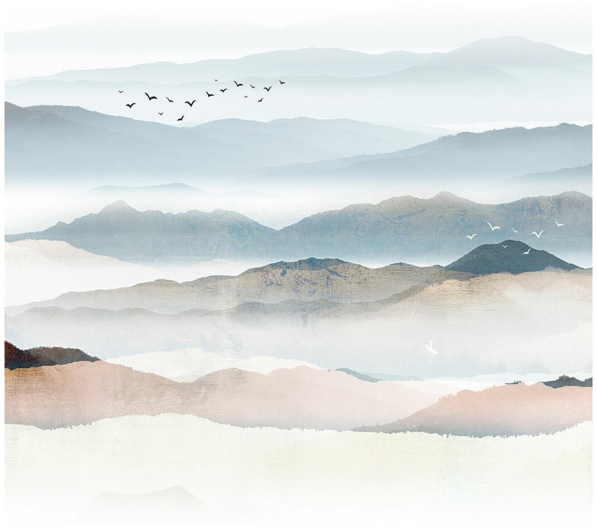 Fotooboikin горы в тумане