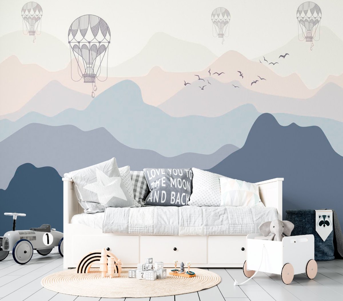 Дизайнерские обои в детскую горы