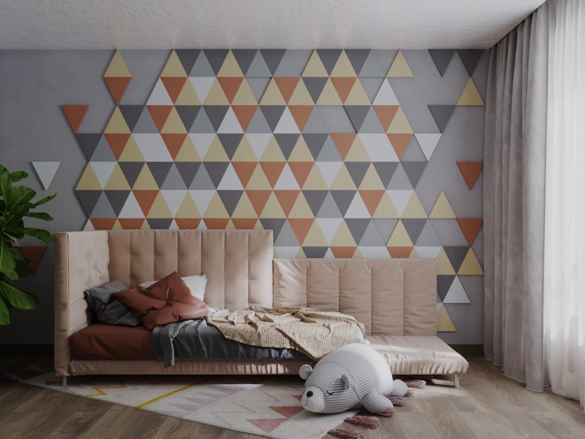 Треугольные мягкие стеновые панели