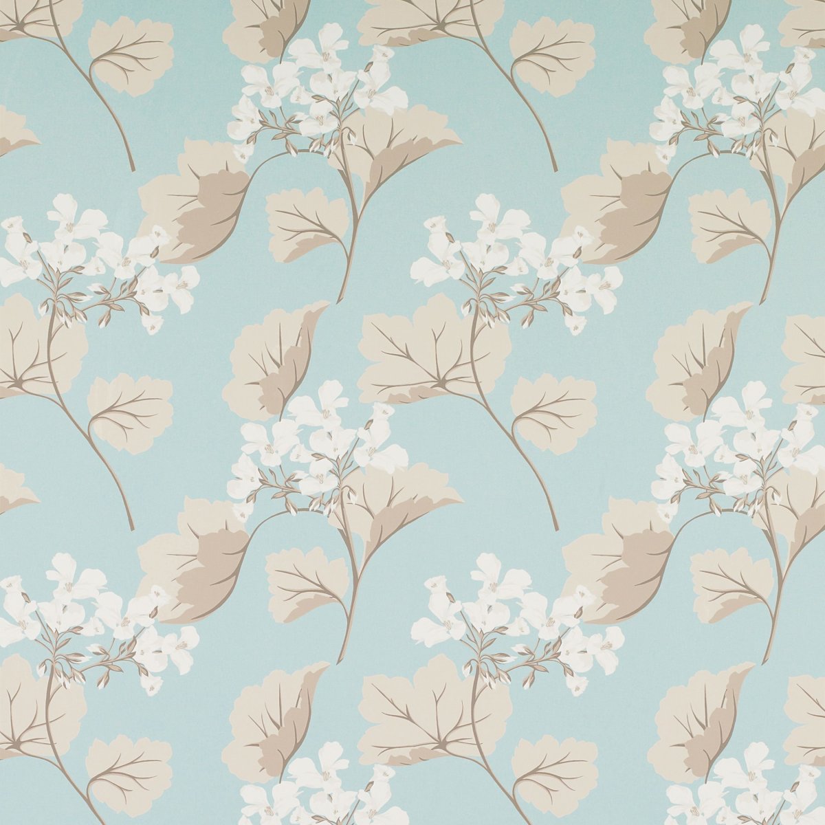 Бежевые обои с цветами