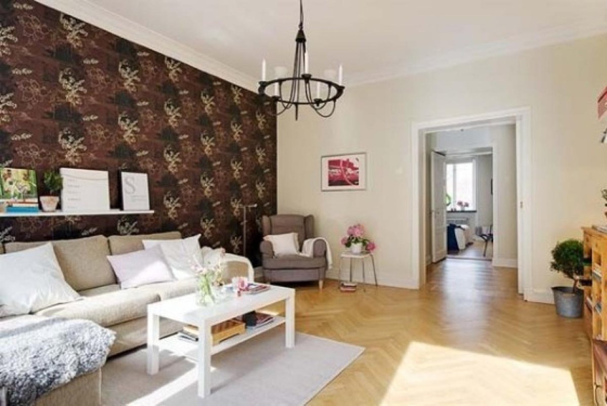 Однотонные стены в интерьере