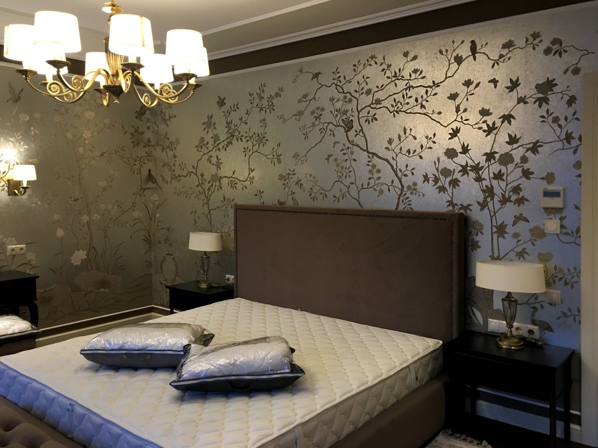 Расцветки обоев для спальни