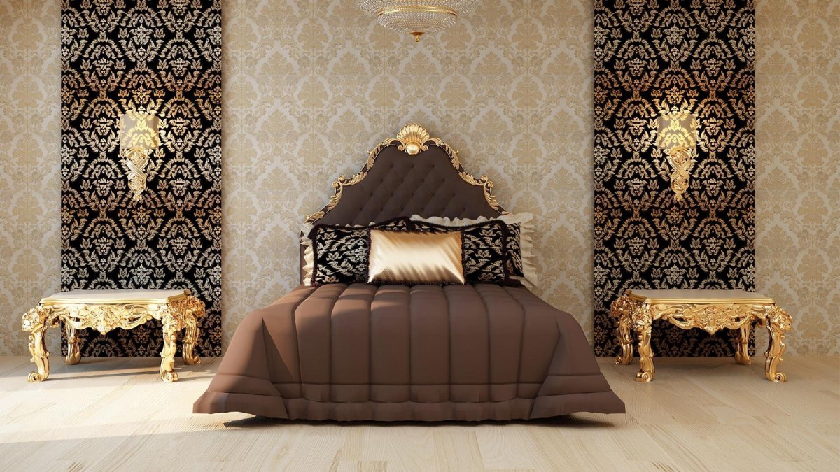 Обои для спальни комбинированные