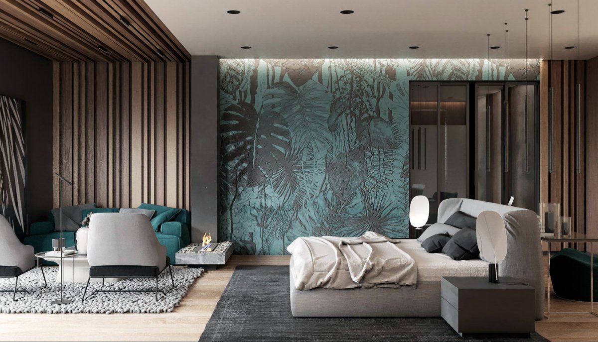 Стильный интерьер спальни