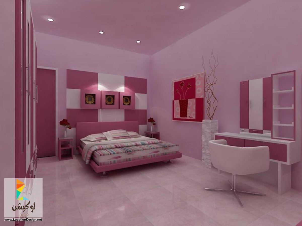 Спальня в розовых тонах