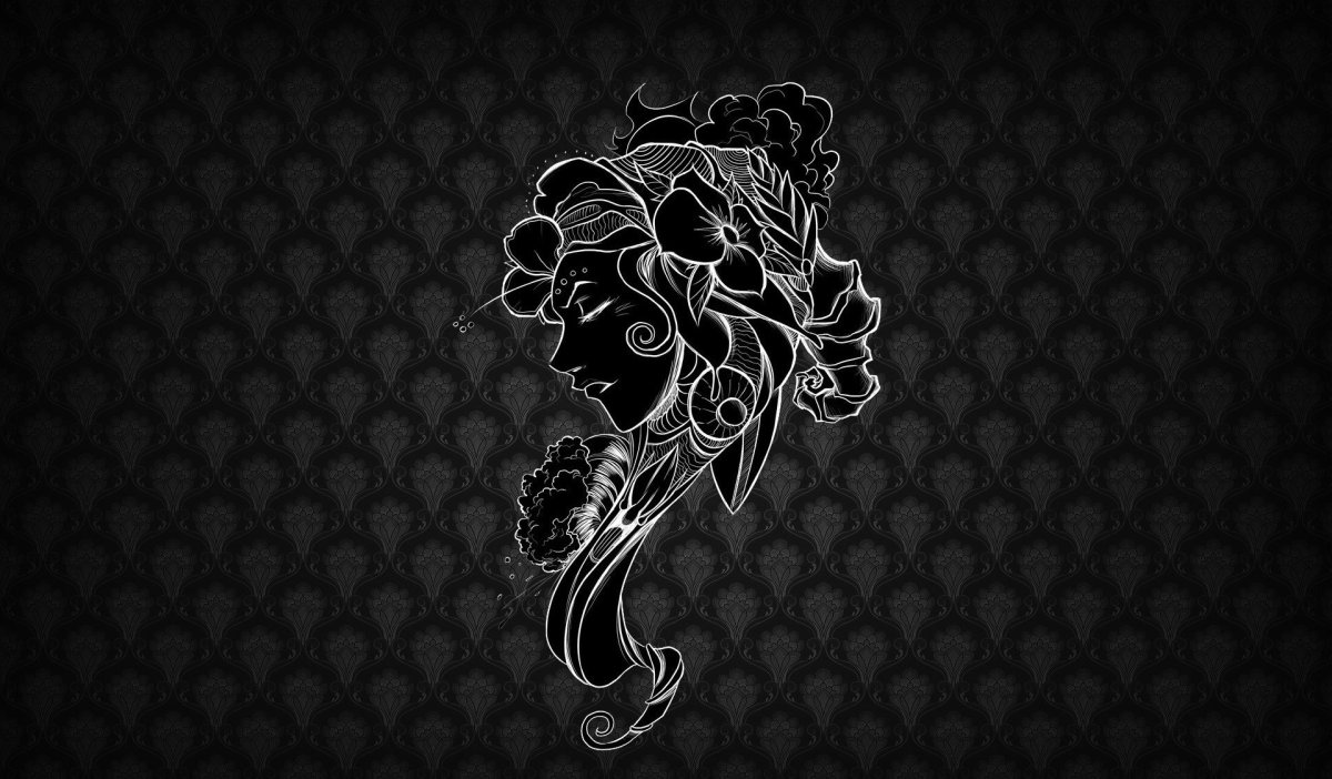 Красивые узоры на черном фоне